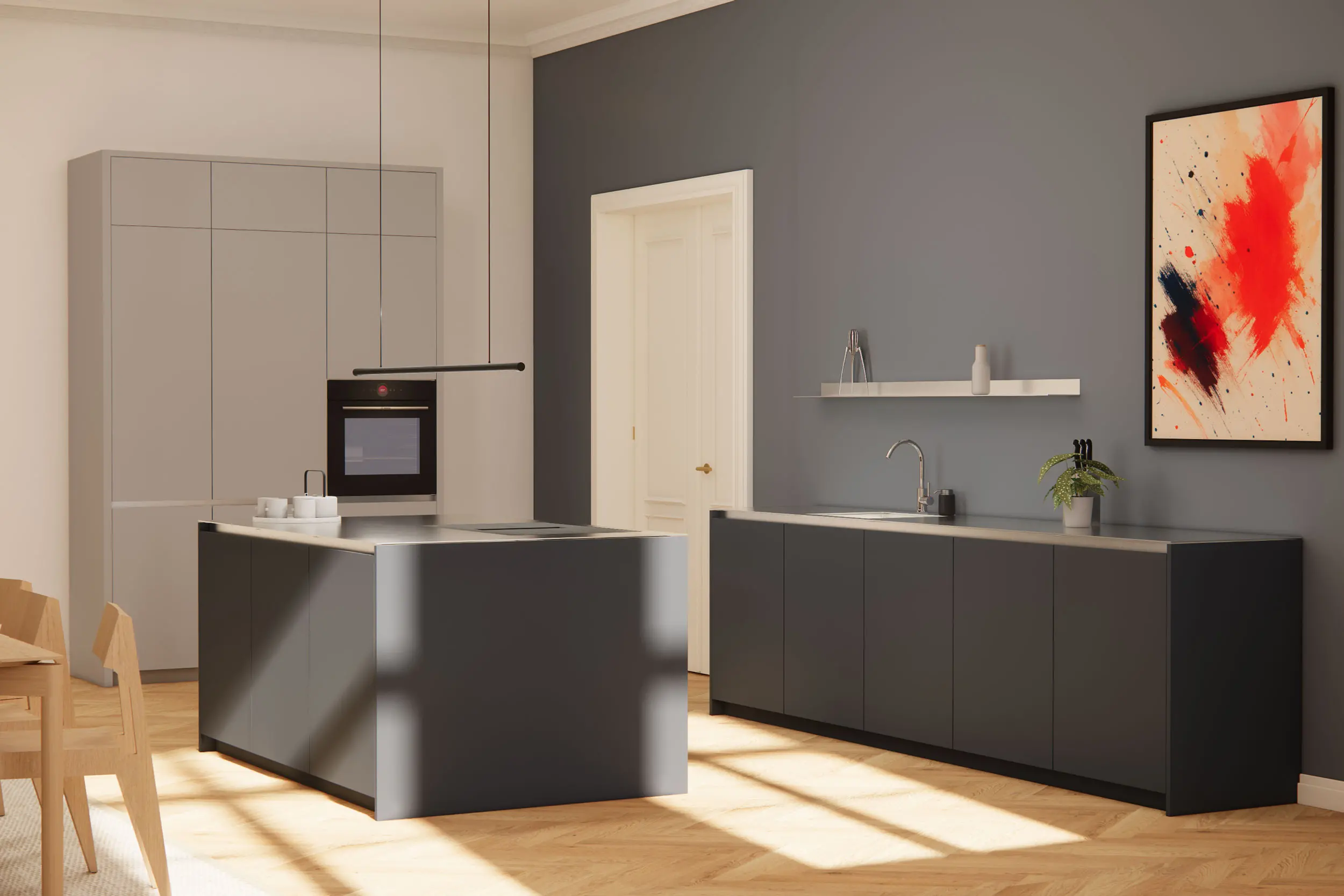 Puristische KÜX Küche